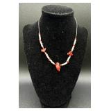 Turquoise and Coral Necklaces with Earrings