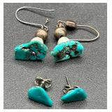Turquoise and Coral Necklaces with Earrings