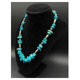 Sterling Silver Turquoise Necklace and Earrings
