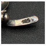 Two Sterling Silver Floral Pins