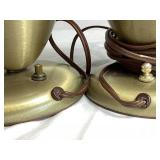 Vintage Mid Century Modern Prescolite Atomic Cone Table Lamps