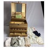 Vintage Bond St. Jewel Case Corp. Jewelry Chest with Key and Collection of Womens Vintage Gloves