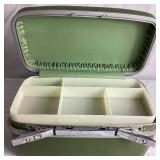 Two Samsonite Beauty Train Cases with Collection of Perfume Bottles