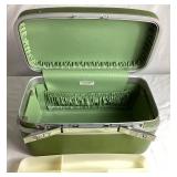 Two Samsonite Beauty Train Cases with Collection of Perfume Bottles