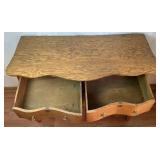 Antique Oak Serpentine Front 4 Drawer Dresser