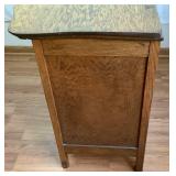 Antique Oak Serpentine Front 4 Drawer Dresser