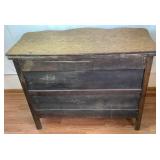Antique Oak Serpentine Front 4 Drawer Dresser