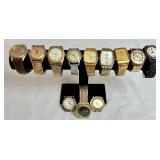 Mens Wristwatches Package - 10 Wristwatches and 2 Watch Faces(no bands)
