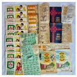 Colllection of S & H Green Stamps, Gold Bond Stamps and Top Value Stamps with Booklets