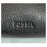 Vintage Paloma Picasso Black Leather Crossbody and Fossil Fiona Large Crossbody Handbag