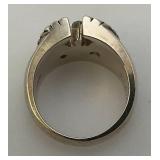 $320.00 Retail Online NEW Carol Collection 24.56 Grams Solid STERLING Silver Mens Ring With Eagle (Size 11)