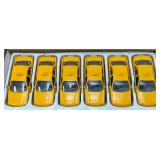 New Old Stock Case Of Metro-Cab Die Metal And Plastic Cast Taxis With Pull Back And Go Action