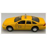New Old Stock Case Of City Yellow Cab Die Metal And Plastic Cast Taxis With Pull Back And Go Action