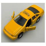 New Old Stock Case Of City Yellow Cab Die Metal And Plastic Cast Taxis With Pull Back And Go Action