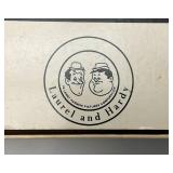 Vintage Laurel & Hardy Flying Checkers Tin Magnetic Checkers Set In Original Box & Ebon Dominoes In Original Box