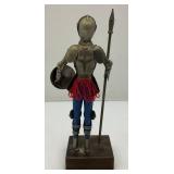 Old Vintage Metal Armored Knight Statue 8 1/2"