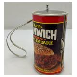 Vintage Collectible Hunts Manwich Original Sloppy Jos Sauce Can Transistor Radio And Panasonic Transistor Radio