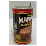 Vintage Collectible Hunts Manwich Original Sloppy Jos Sauce Can Transistor Radio And Panasonic Transistor Radio