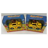 Misc. Collectible Taxi Cab Toys Including Bump-N-Go Curious George And More (Most Nib)