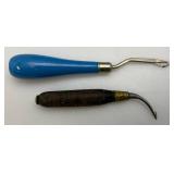 Primitive Wooden Tool Box With Some Old Tools