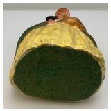 Very Old Chalkware Pieces Including Monk Bookend And More