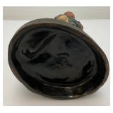 Very Old Chalkware Pieces Including Monk Bookend And More