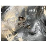 Very Old Chalkware Pieces Including Monk Bookend And More