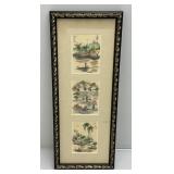 Two Very Nice Framed Home Décor Pieces Including Oriental And More 10 1/2" x 17 1/2" & 9" x 22 1/2"