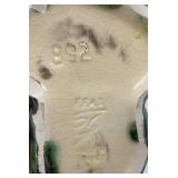 Vintage Colorful Hand Painted French Faience Majolica Mallard Duck Ceramic Jug Pitcher 12 1/2" (Crazing Present In Clear Coat, Common)