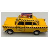 New Old Stock Case Of City Yellow Cab Die Metal And Plastic Cast Metal Taxis With Pull Back And Go Action (One Cab Missing)