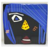 Picasso Style Glass Art Piece 12" x 12"