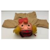1968 Pelham WALTER THE HUNTER Ventriloquist Puppet (Crack In Head Present Can Be Fixed)