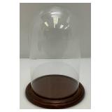 Glass Display Domes With Wooden Bases 1= 9"x 6 1/2" 1= 11" x 9" (Great For Taxidermy Or Mounted Butterflies)