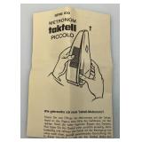 Vintage Whittner 831 Taktell Piccolo Metronome, Made In Germany (NEW OLD STOCK)