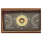 Vintage TAYLOR Instruments Genuine Mahogany Weather Station Temperature Humidity