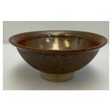 Two RW Stamped Pottery Bowls (Possible Red Wing) 3 1/2" x 8"