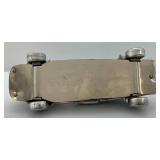 Vintage Polished Aluminum Race Car 12"