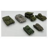 Miniature Vintage Collectible Die Cast Tanks And More