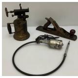 Vintage Tools Including Torch, Stanley Plane And More