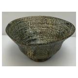 Two Large Decorative Pottery Bowls 5" x 12" & 7" x 12"