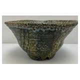 Two Large Decorative Pottery Bowls 5" x 12" & 7" x 12"