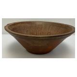 Two Large Decorative Pottery Bowls 5" x 12" & 7" x 12"