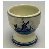 Vintage Blue Delfts Collectible Items Including RYNBENDE Airline Booze Decanters And More