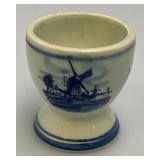 Vintage Blue Delfts Collectible Items Including RYNBENDE Airline Booze Decanters And More