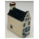 Vintage Blue Delfts Collectible Items Including RYNBENDE Airline Booze Decanters And More