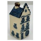 Vintage Blue Delfts Collectible Items Including RYNBENDE Airline Booze Decanters And More