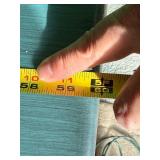 Turquoise Painted Console Cabinet With Glass-Lattice Doors - 60 in Wide, 30 in High