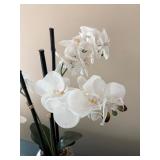 Vintage Porcelain Cat Figurine made by Alcobaca and Two Floral Vase Arrangements