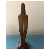 Mexican Folk Art Wooden Monk Statue Reading a Book - Hecho en Mexico