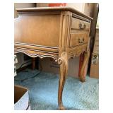 French Provincial 1-Drawer Nightstand with Cabriole Legs